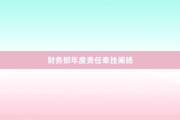 财务部年度责任牵挂阐扬